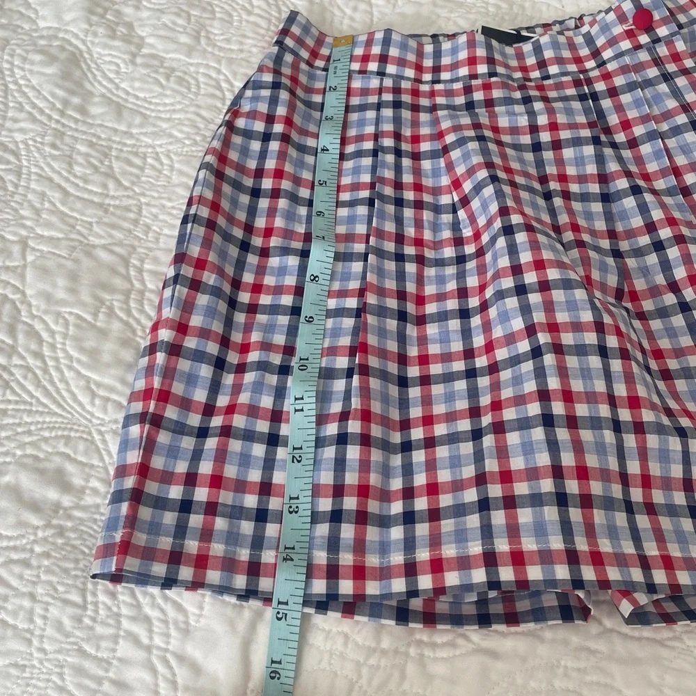 New Oscar de la Renta Girls Plaid Checkered Skirt Skort size 12